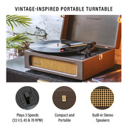 Crosley Voyager Bluetooth Portable Turntable - Cocoa V398-CRIW8017B-CO4