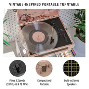 Crosley Voyager Bluetooth Portable Turntable - Floral V398-CRIW8017B-FL4