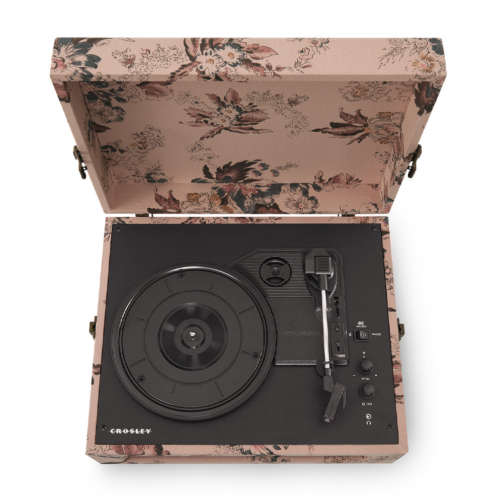 Crosley Voyager Bluetooth Portable Turntable - Floral V398-CRIW8017B-FL4