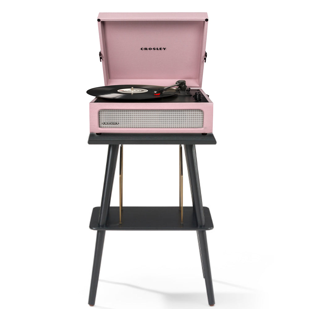 Crosley Voyager Bluetooth Portable Turntable + Crosley Turntable Stand Bundle - Amethyst V398-CRIW8017BST-AM4