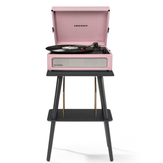 Crosley Voyager Bluetooth Portable Turntable + Crosley Turntable Stand Bundle - Amethyst V398-CRIW8017BST-AM4
