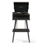 Crosley Voyager Bluetooth Portable Turntable + Crosley Turntable Stand Bundle - Black V398-CRIW8017BST-BK4