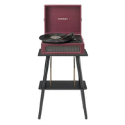 Crosley Voyager Bluetooth Portable Turntable + Entertainment Stand Bundle - Burgundy V398-CRIW8017BST-BU4