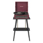 Crosley Voyager Bluetooth Portable Turntable + Entertainment Stand Bundle - Burgundy V398-CRIW8017BST-BU4