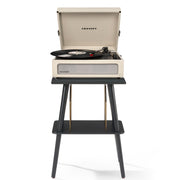 Crosley Voyager Bluetooth Portable Turntable + Crosley Turntable Stand Bundle - Dune V398-CRIW8017BST-DU4