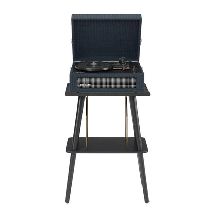 Crosley Voyager Bluetooth Portable Turntable + Entertainment Stand Bundle - Navy V398-CRIW8017BST-NY4