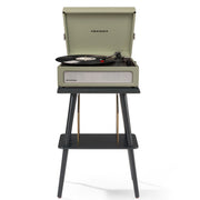 Crosley Voyager Bluetooth Portable Turntable + Crosley Turntable Stand Bundle - Sage V398-CRIW8017BST-SA4
