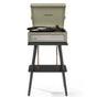 Crosley Voyager Bluetooth Portable Turntable + Crosley Turntable Stand Bundle - Sage V398-CRIW8017BST-SA4