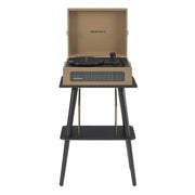 Crosley Voyager Bluetooth Portable Turntable + Entertainment Stand Bundle - Tan V398-CRIW8017BST-TA4