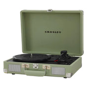 Crosley Cruiser Bluetooth Portable Turntable - Mint + Bundled Crosley Record Storage Crate