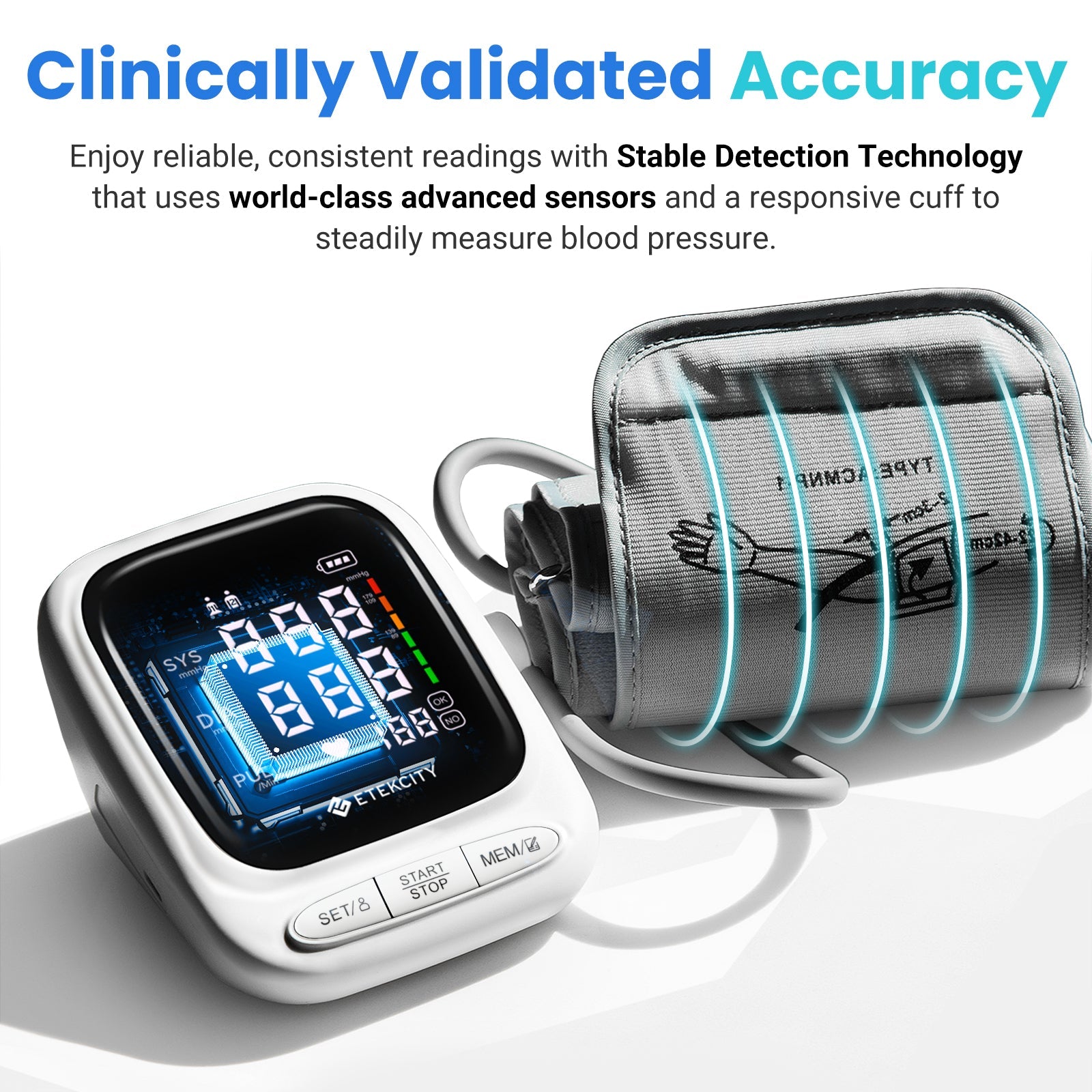 Etekcity Smart Blood Pressure Monitor - White V398-EKEBP-UA5