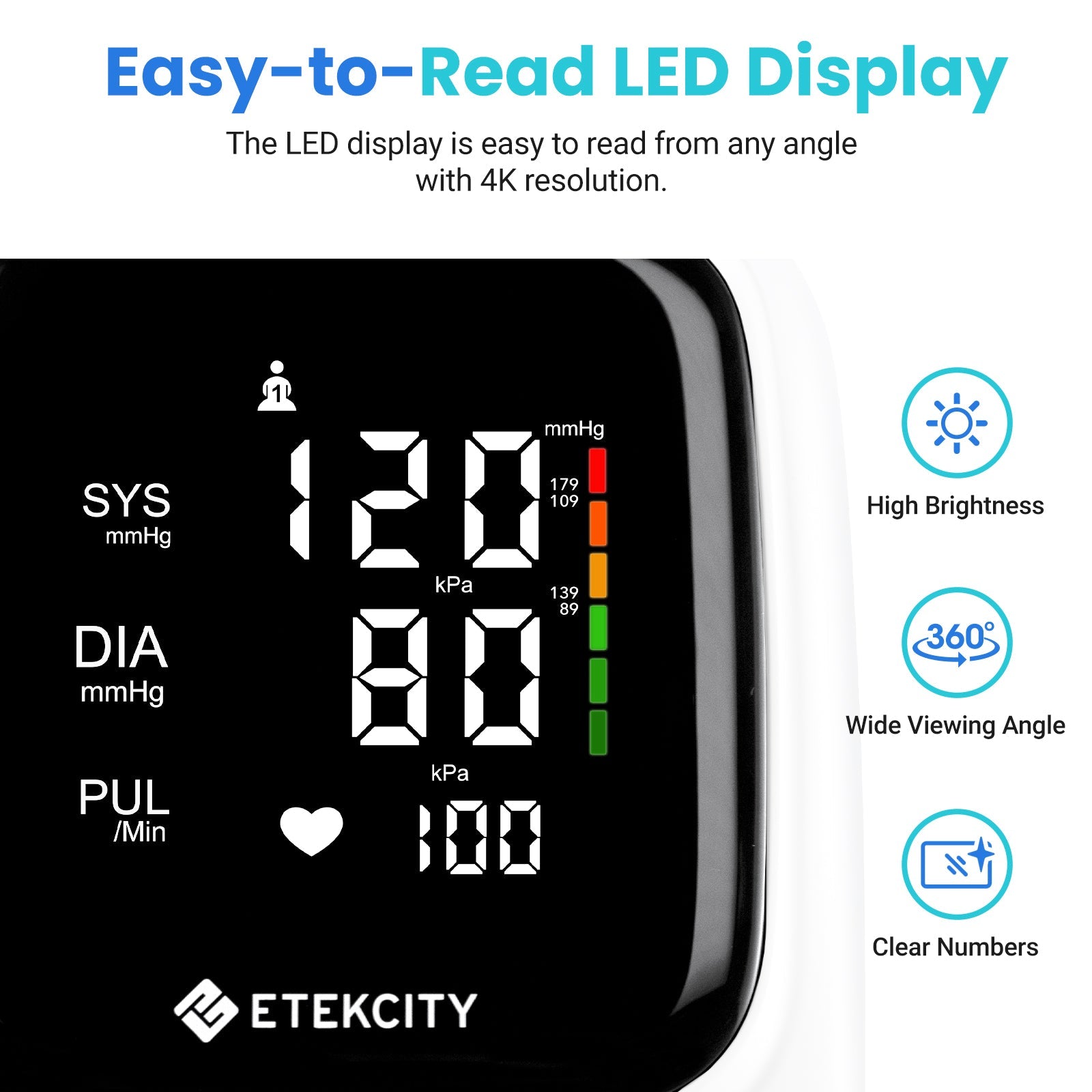 Etekcity Smart Blood Pressure Monitor - White V398-EKEBP-UA5
