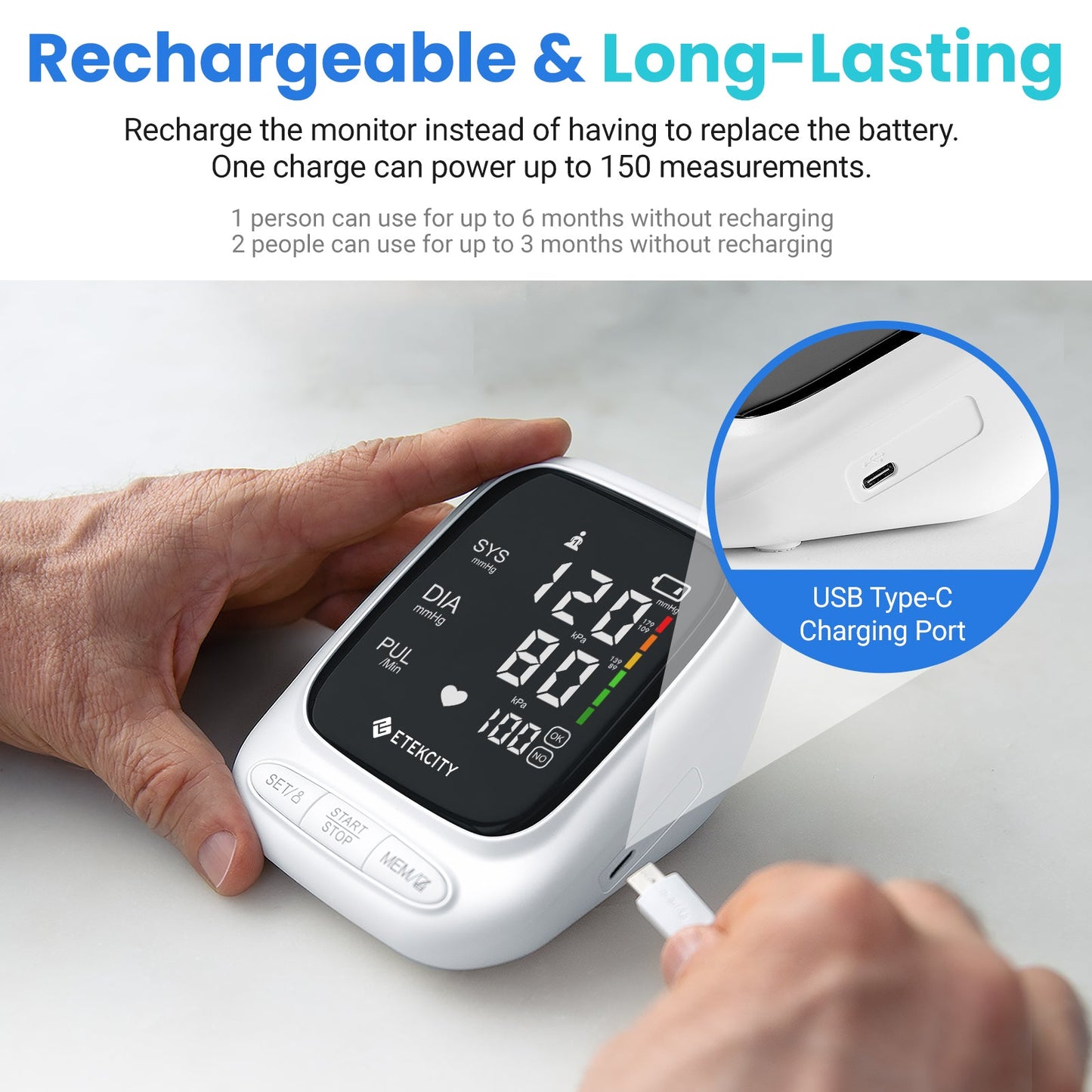 Etekcity Smart Blood Pressure Monitor - White V398-EKEBP-UA5