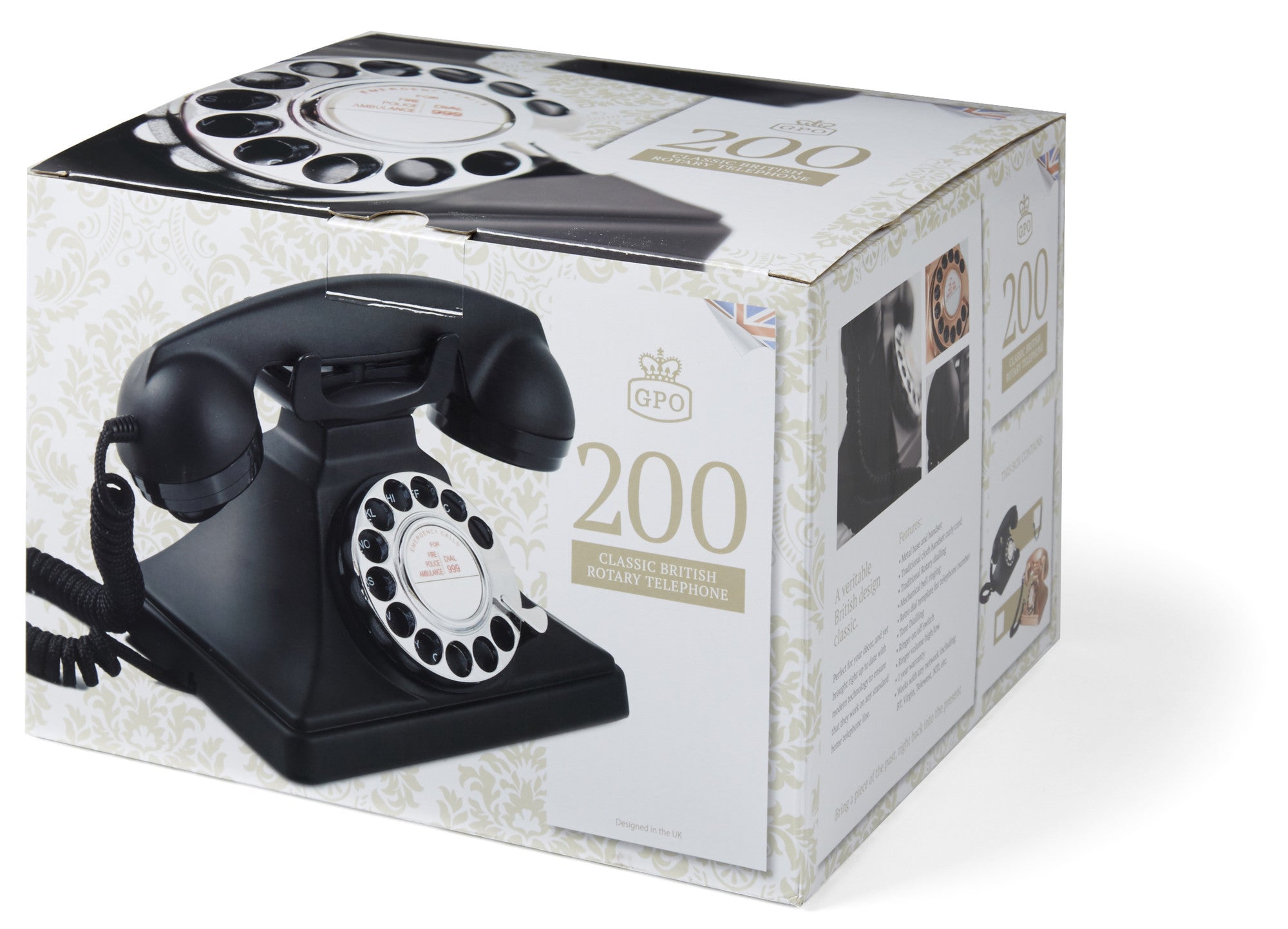GPO Retro 200 Rotary Telephone - Black V398-GPO-200