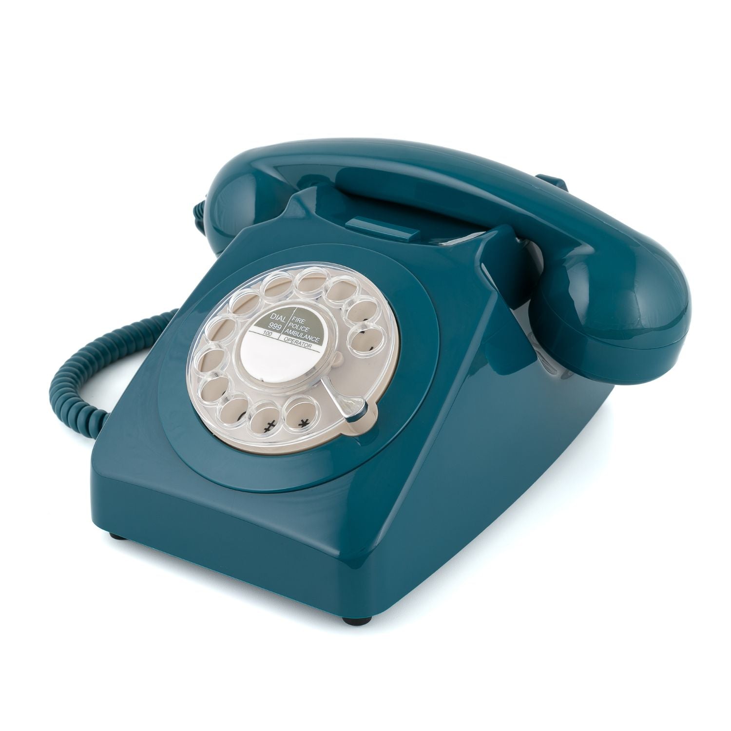 GPO Retro 746 Rotary Telephone - Azure Blue V398-GPO-ROTY-ABL
