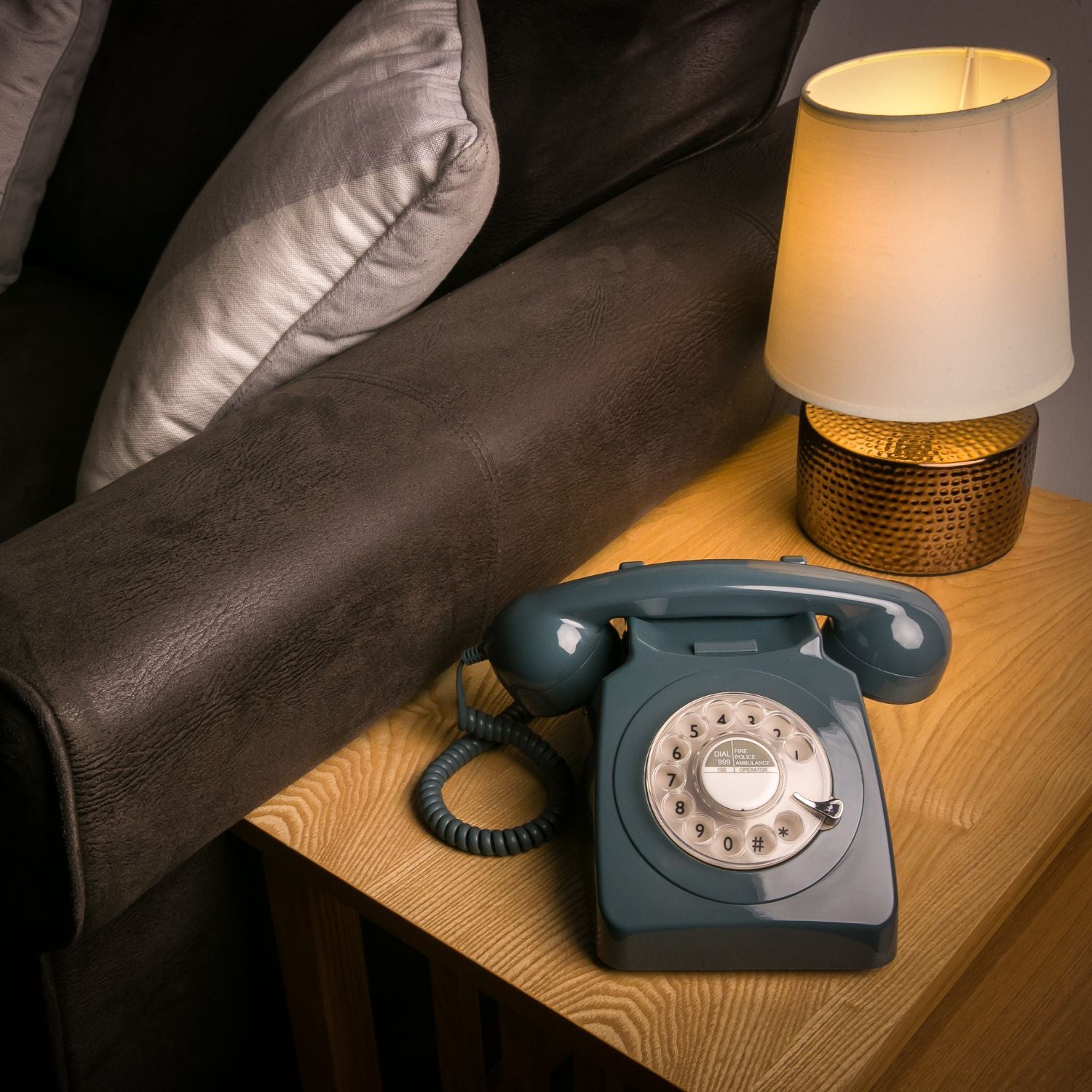 GPO Retro 746 Rotary Telephone - Grey V398-GPO-ROTY-GRY