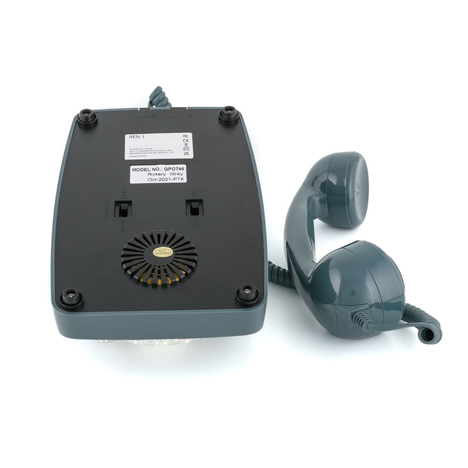 GPO Retro 746 Rotary Telephone - Grey V398-GPO-ROTY-GRY
