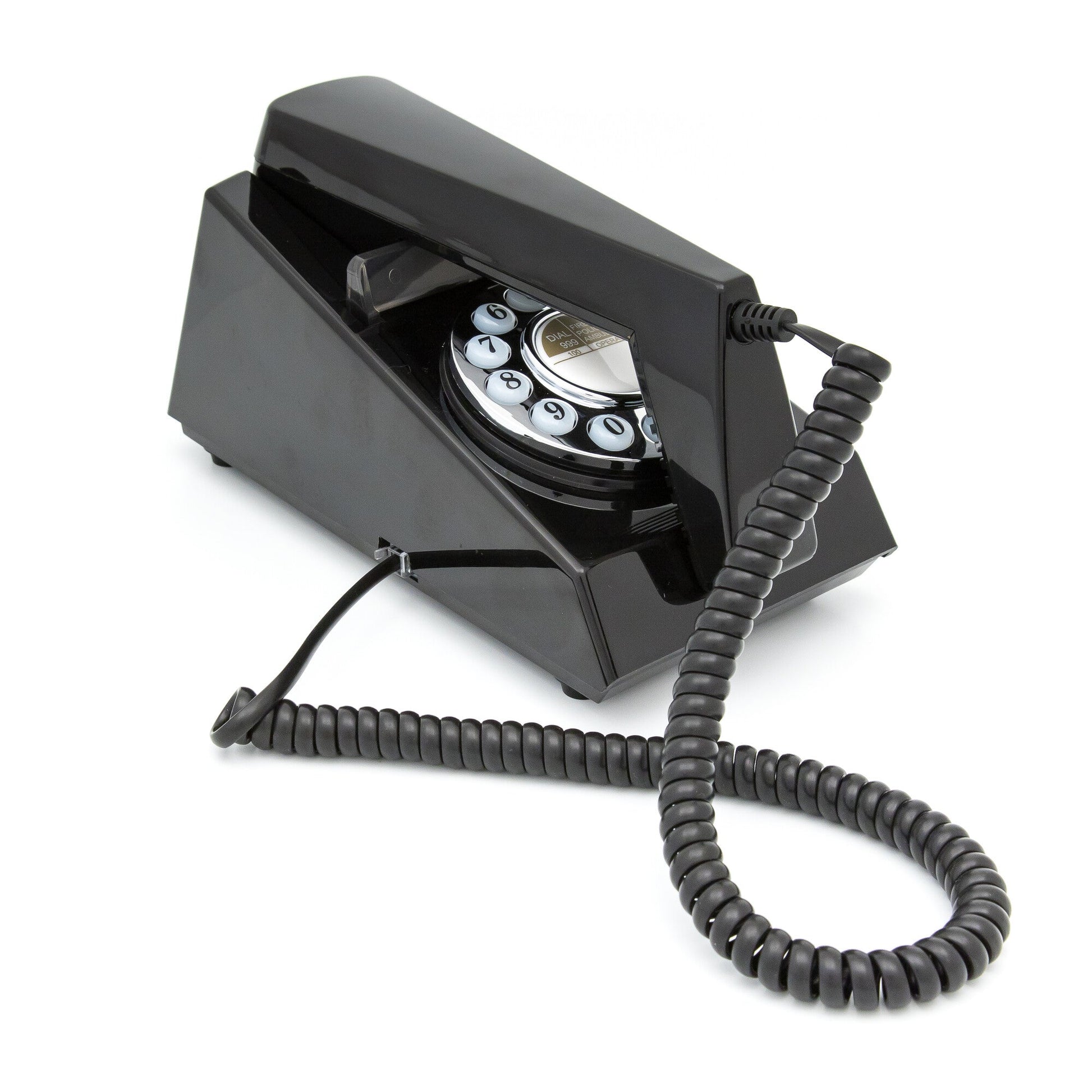 GPO Retro Trim Phone Push Button - Black V398-GPO-TRIM-BLK