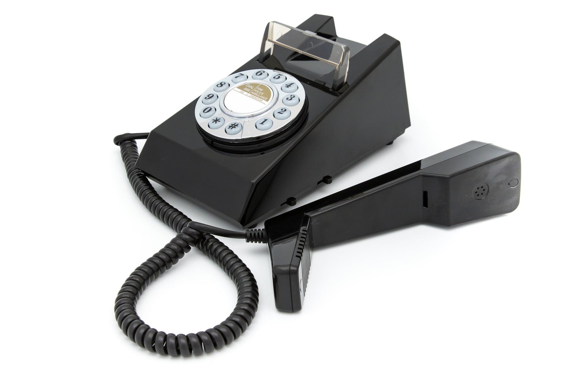 GPO Retro Trim Phone Push Button - Black V398-GPO-TRIM-BLK