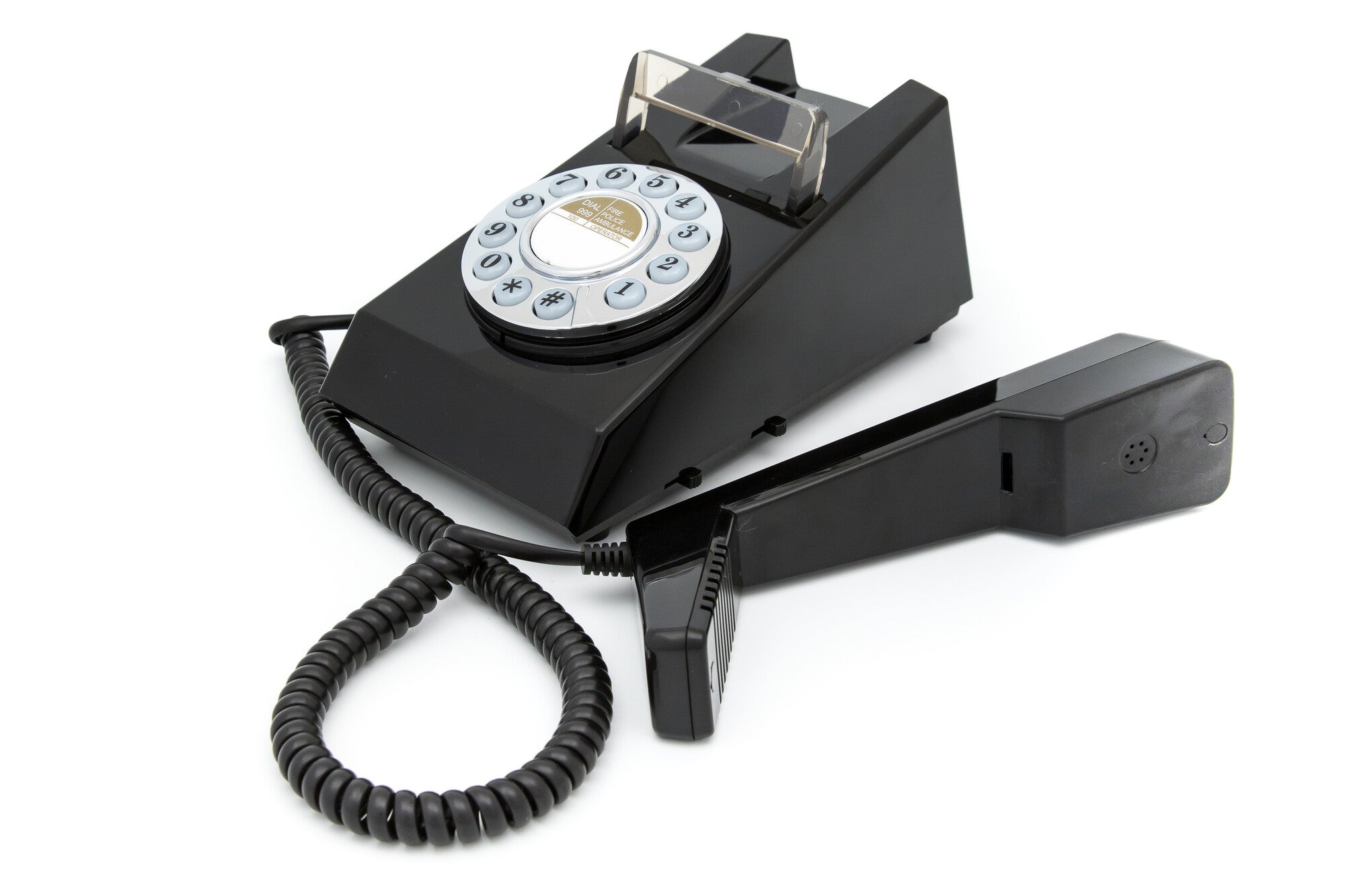 GPO Retro Trim Phone Push Button - Black V398-GPO-TRIM-BLK