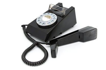 GPO Retro Trim Phone Push Button - Black V398-GPO-TRIM-BLK