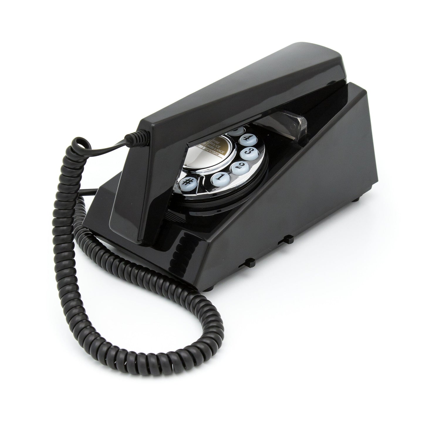 GPO Retro Trim Phone Push Button - Black V398-GPO-TRIM-BLK