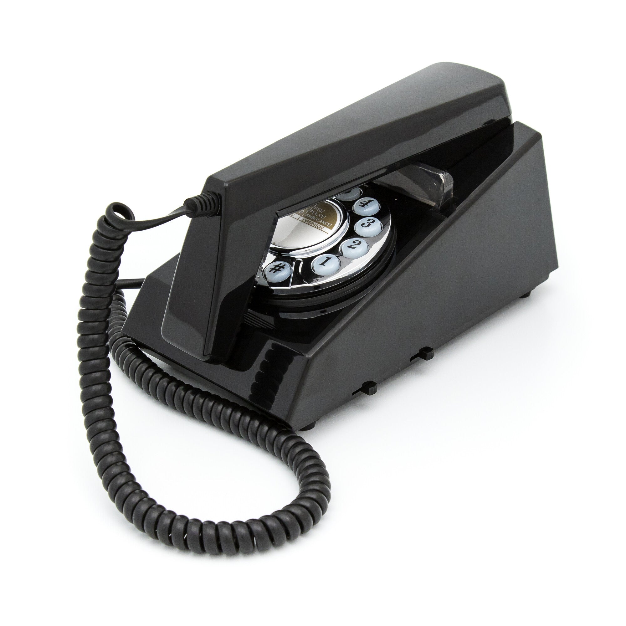 GPO Retro Trim Phone Push Button - Black V398-GPO-TRIM-BLK