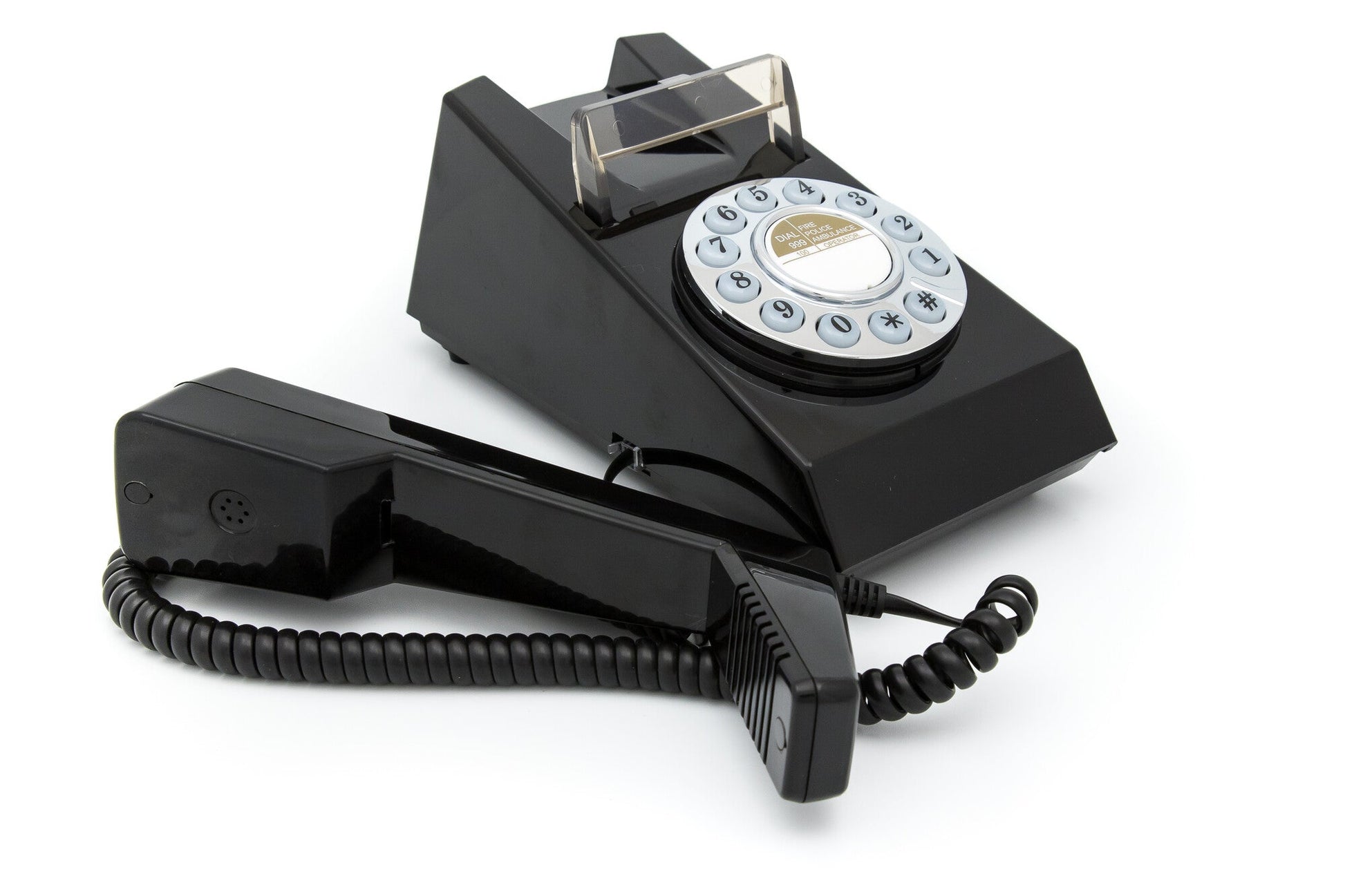 GPO Retro Trim Phone Push Button - Black V398-GPO-TRIM-BLK