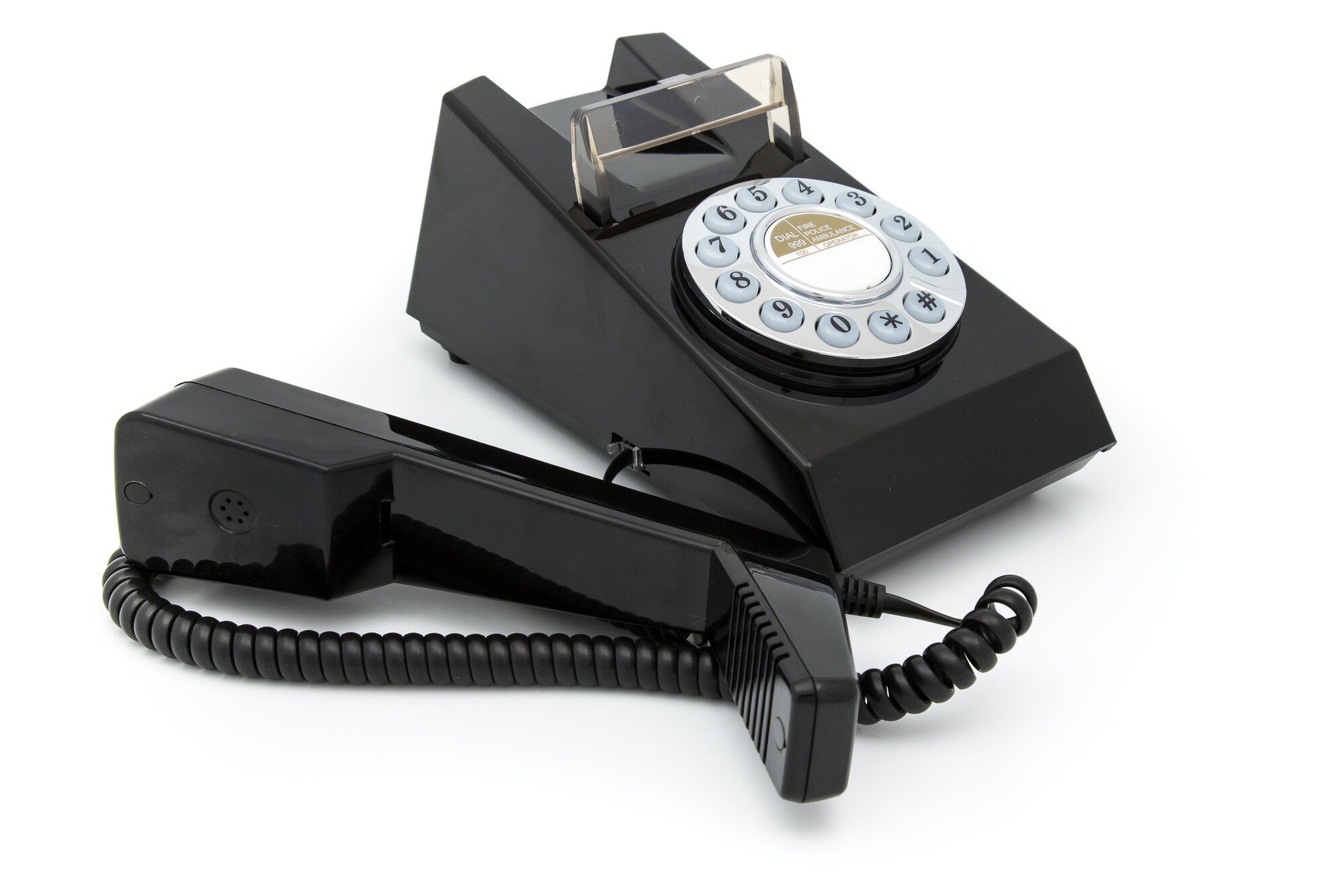 GPO Retro Trim Phone Push Button - Black V398-GPO-TRIM-BLK