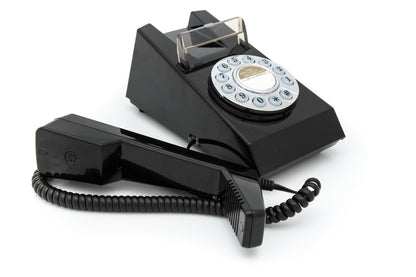 GPO Retro Trim Phone Push Button - Black V398-GPO-TRIM-BLK