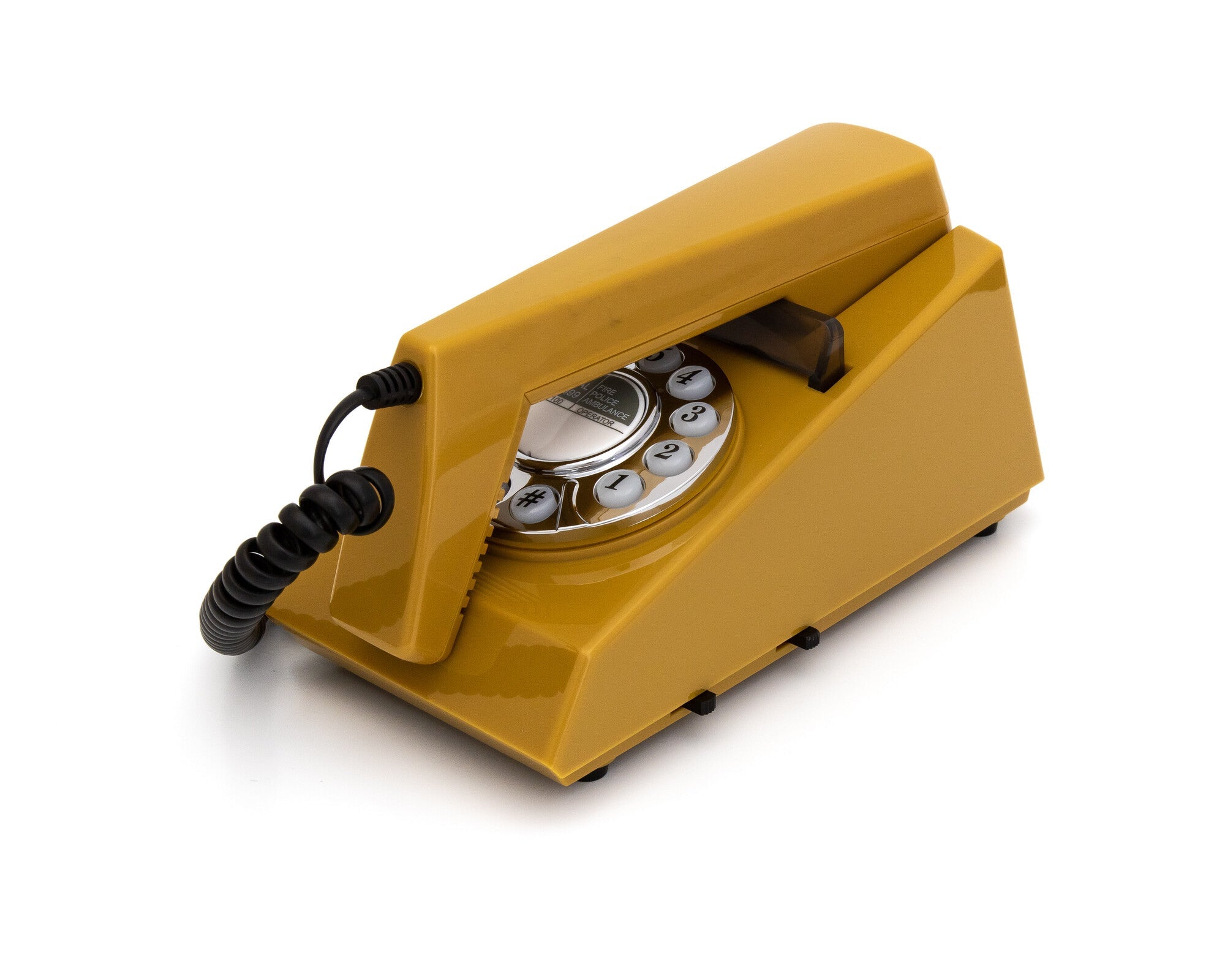 GPO Retro Trim Phone Push Button - Mustard V398-GPO-TRIM-MTD