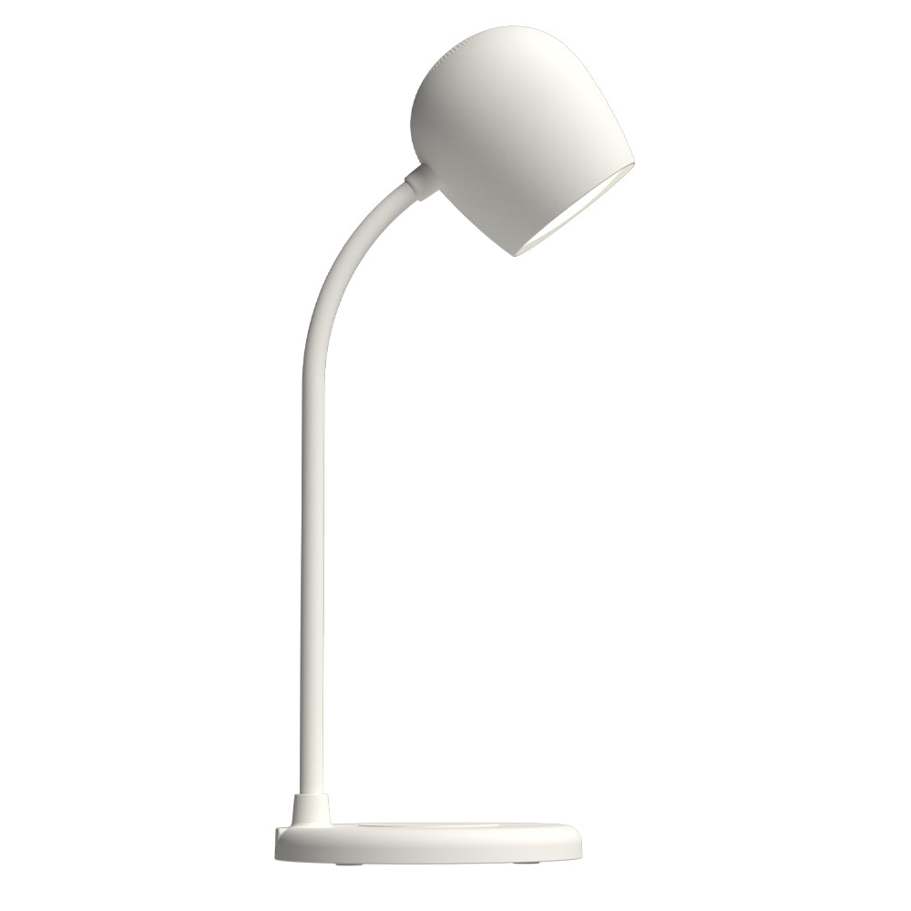 Kreafunk Ellie Lamp W/ Qi Charger And Bluetooth Speaker - White V398-KFEW01
