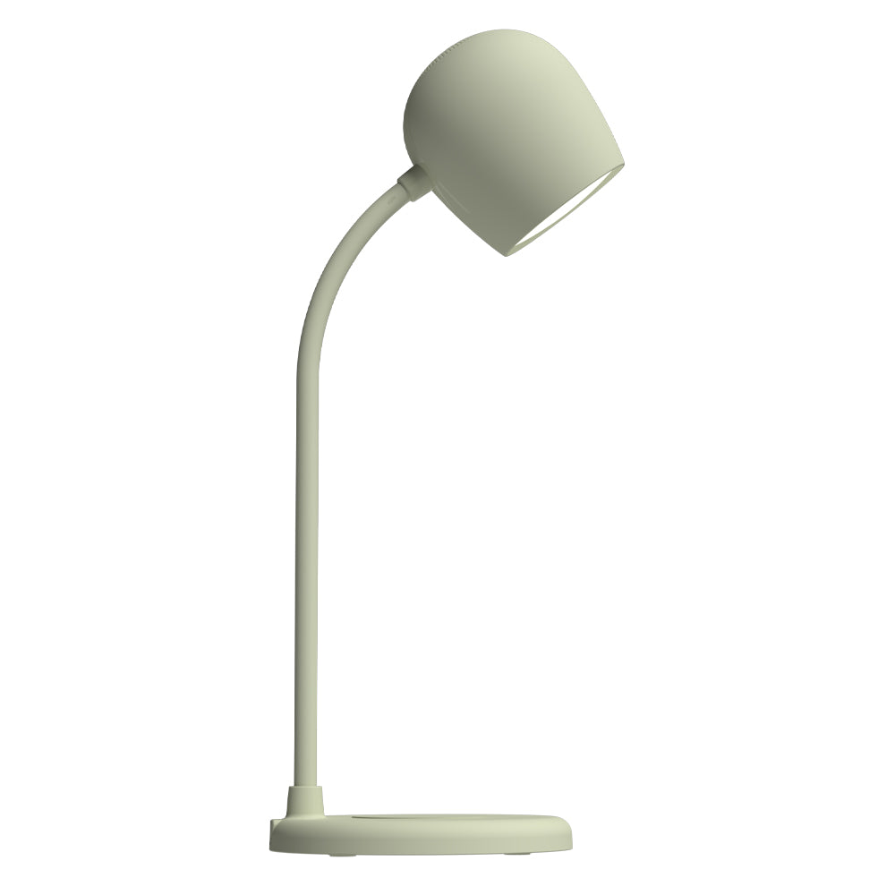 Kreafunk Ellie Lamp W/ Qi Charger And Bluetooth Speaker - Dusty Olive V398-KFEW08
