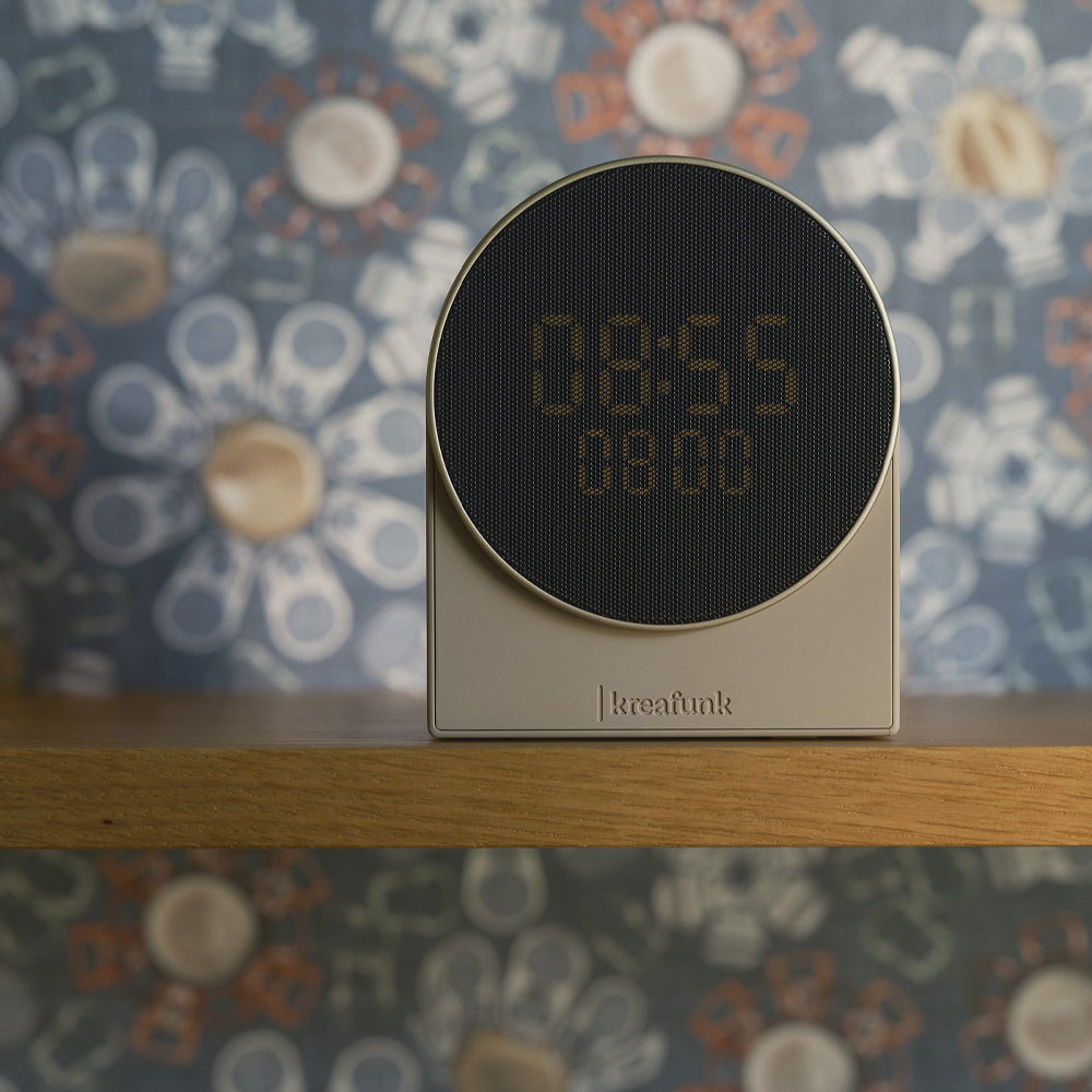 Kreafunk Ivy Alarm Clock W/ Bluetooth Speaker - Ivory Sand V398-KFEW29