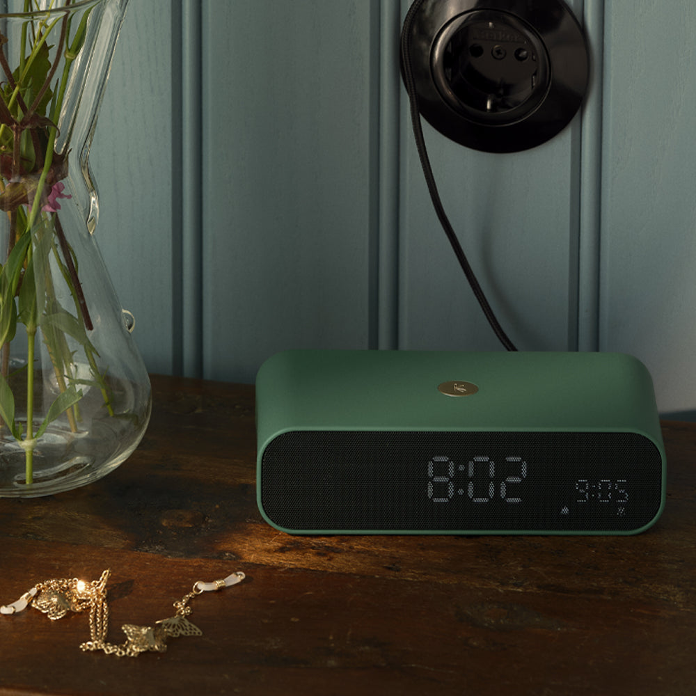 Kreafunk Wakie Alarm Clock Qi Charger + Bluetooth - Nordic Green V398-KFKE198