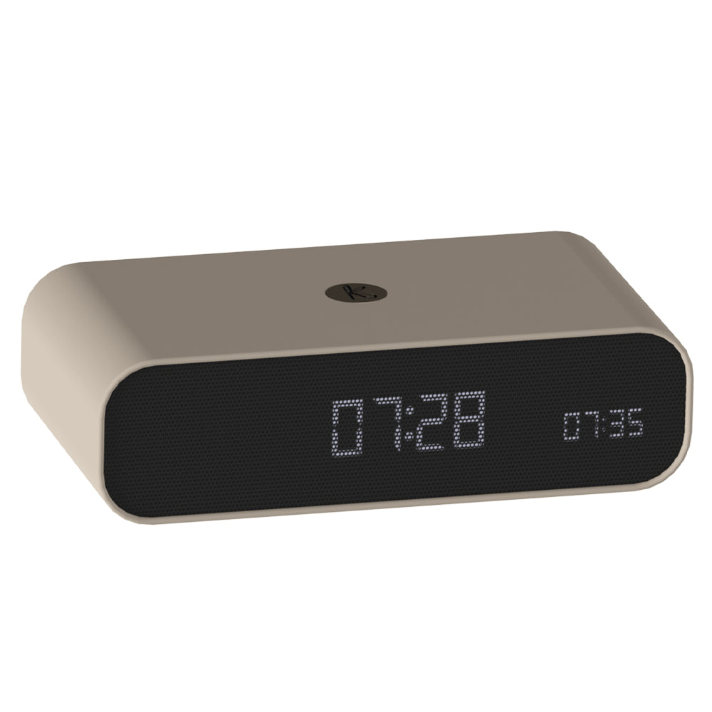 Kreafunk Wakie Alarm Clock Qi Charger + Bluetooth - Ivory Sand V398-KFKE199