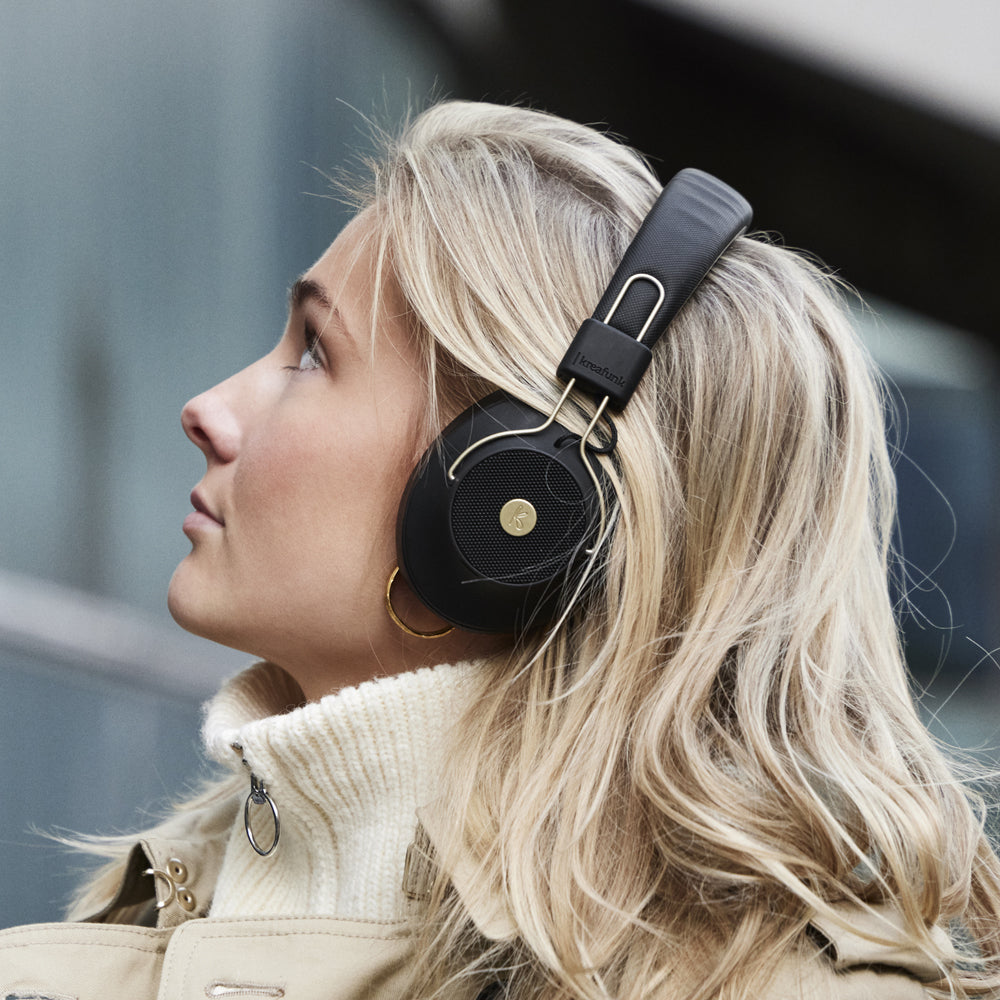 Kreafunk Abeat Qi Bluetooth Headphones W/ Anc - Black V398-KFLK12QI