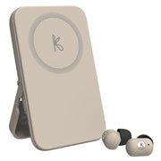 Kreafunk Tocharge Go Powerbank + Earbuds - Ivory Sand V398-KFTE89