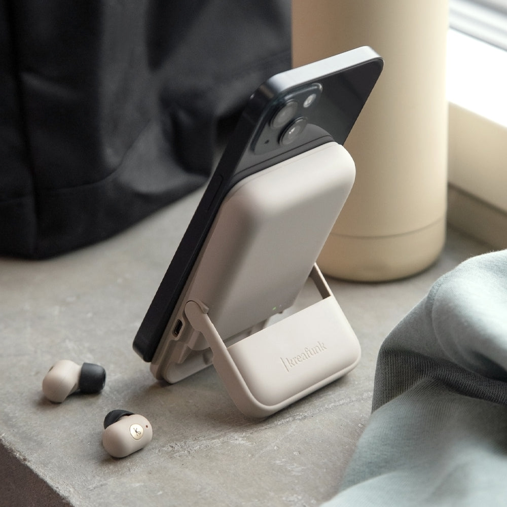 Kreafunk Tocharge Go Powerbank + Earbuds - Ivory Sand V398-KFTE89