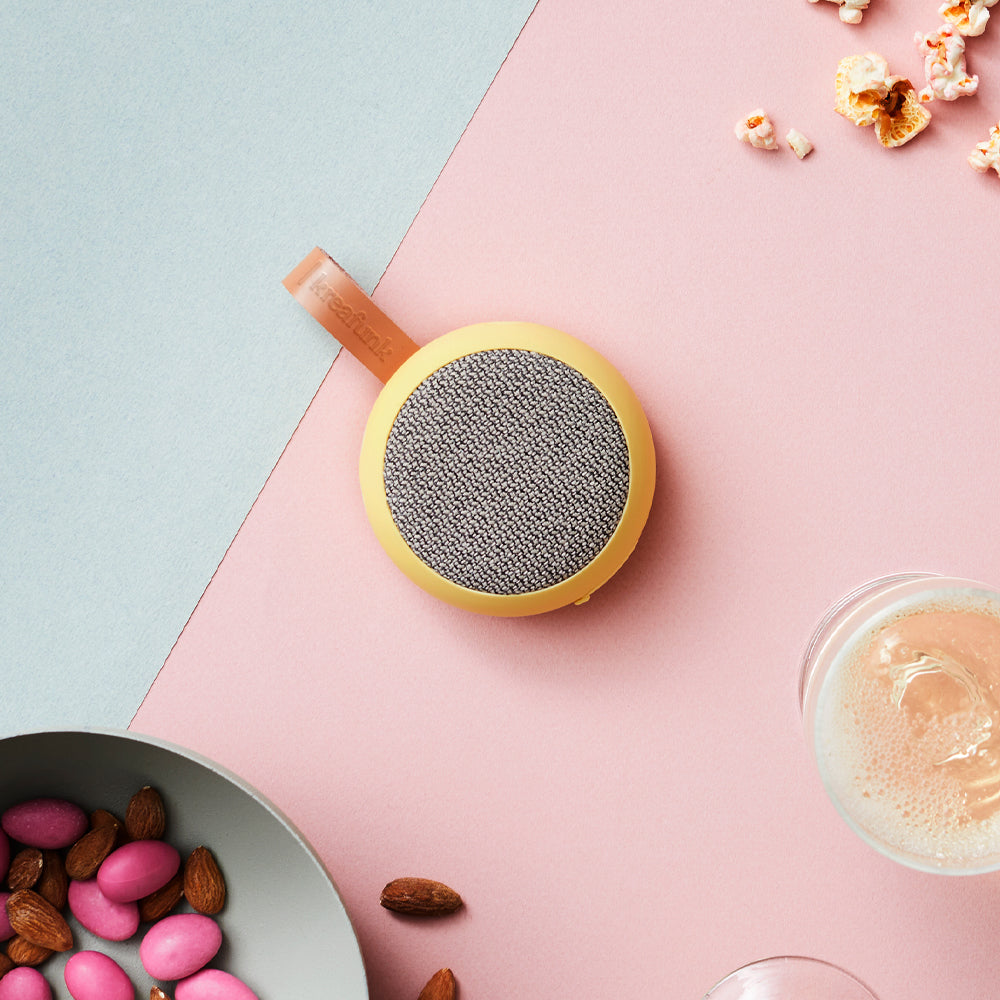 Kreafunk Ago 2 Fabric Bluetooth Speaker - Soft Yellow V398-KFWT146
