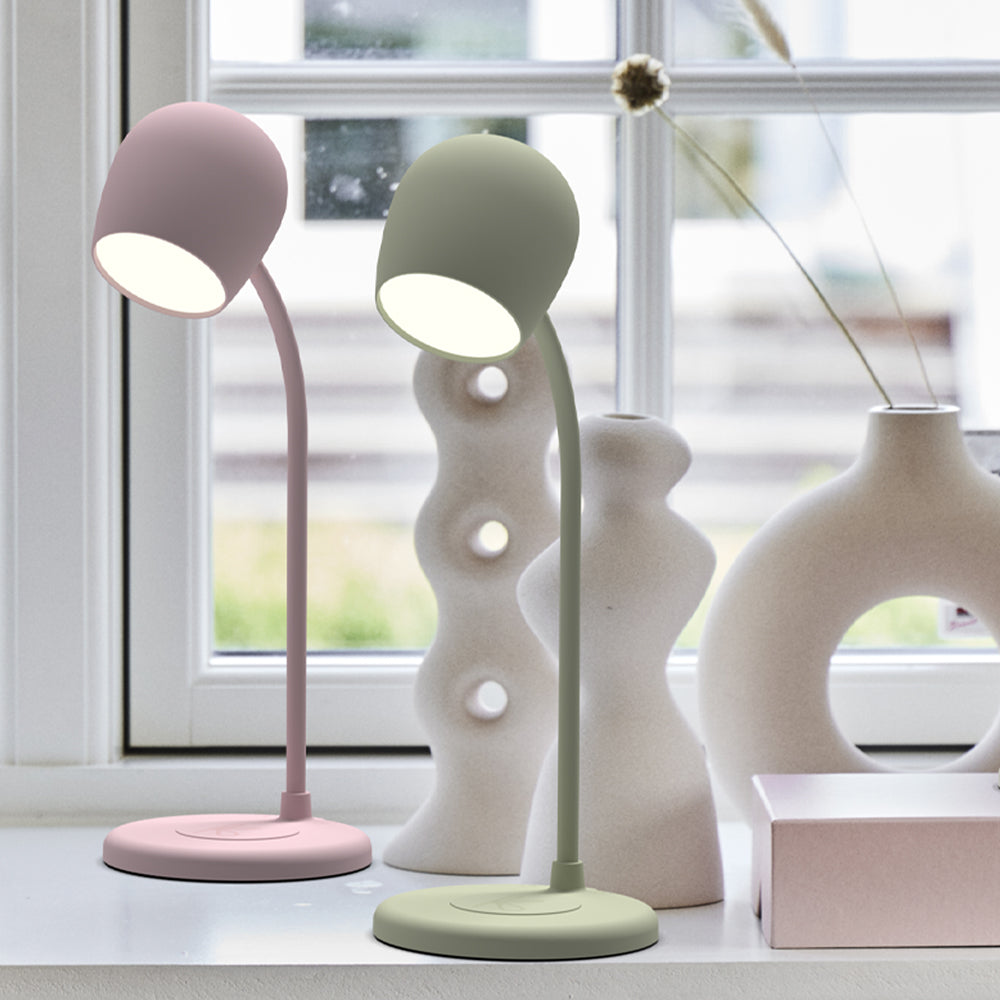 Kreafunk Ellie Lamp W/ Qi Charger And Bluetooth Speaker - Dusty Rose V398-KFYEW3