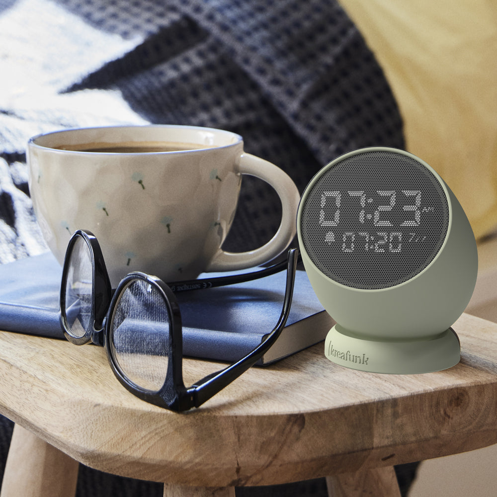Kreafunk Bell Alarm Clock - Dusty Olive V398-KFYI08