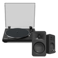 Kanto OBI3 Turntable - Matte Black with Kanto ORA 100W Powered Speakers - Black Bundle V398-KO-OBI3VMB-B