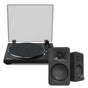 Kanto OBI3 Turntable - Matte Black with Kanto ORA 100W Powered Speakers - Black Bundle V398-KO-OBI3VMB-B