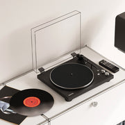 Kanto OBI3 Turntable - Matte Black with Kanto ORA 100W Powered Speakers - Black Bundle V398-KO-OBI3VMB-B