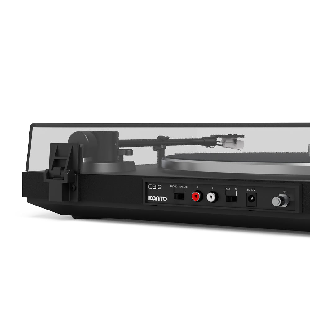 Kanto OBI3 Turntable with Bluetooth 5.3, Preamp, and Pitch Control - Matte Black V398-KO-OBI3VMB-I
