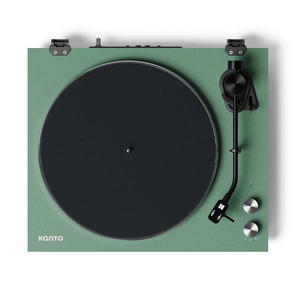 Kanto OBI3 Turntable with Bluetooth 5.3, Preamp, and Pitch Control - Matte Green V398-KO-OBI3VMN-I