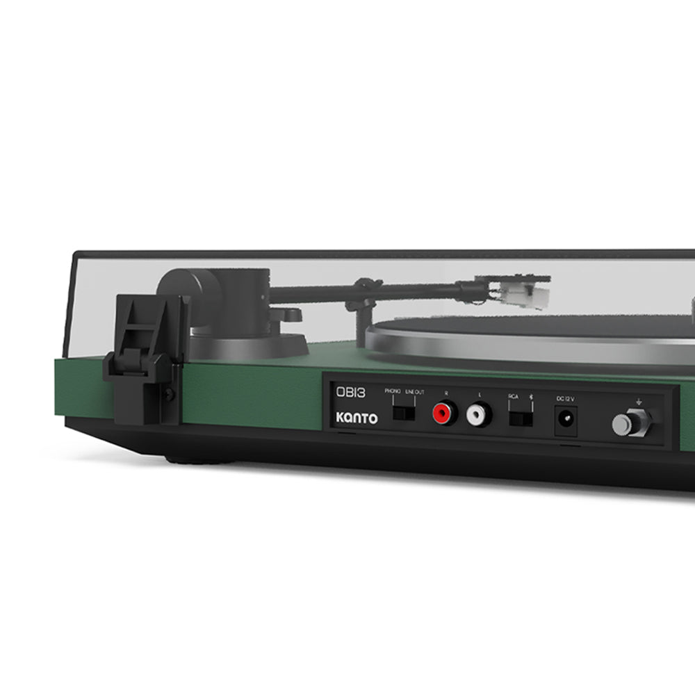Kanto OBI3 Turntable with Bluetooth 5.3, Preamp, and Pitch Control - Matte Green V398-KO-OBI3VMN-I