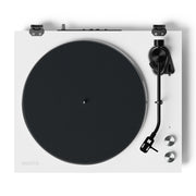 Kanto OBI3 Turntable - Matte White with Kanto ORA 100W Powered Speakers - White Bundle V398-KO-OBI3VMW-B