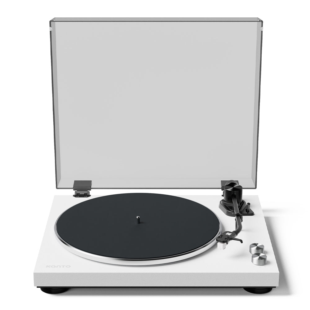 Kanto OBI3 Turntable with Bluetooth 5.3, Preamp, and Pitch Control - Matte White V398-KO-OBI3VMW-I